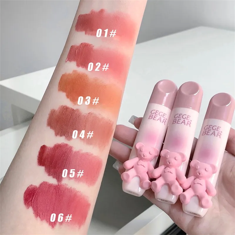 Gege Bear – 6-Piece Frozen Bear Matte Lip Gloss Set - Image 2